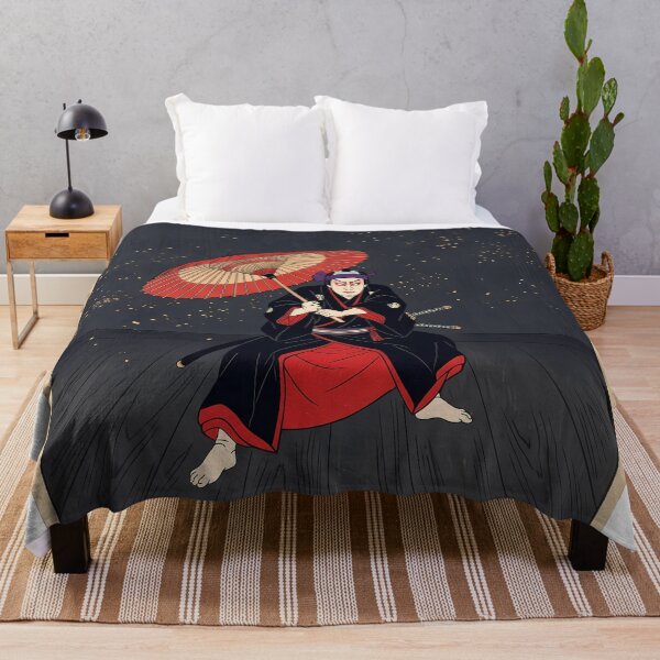 Item preview, Kabuki Actor with Red Umbrella Striking Pose designed and sold by TokyoUkiyoHouse.