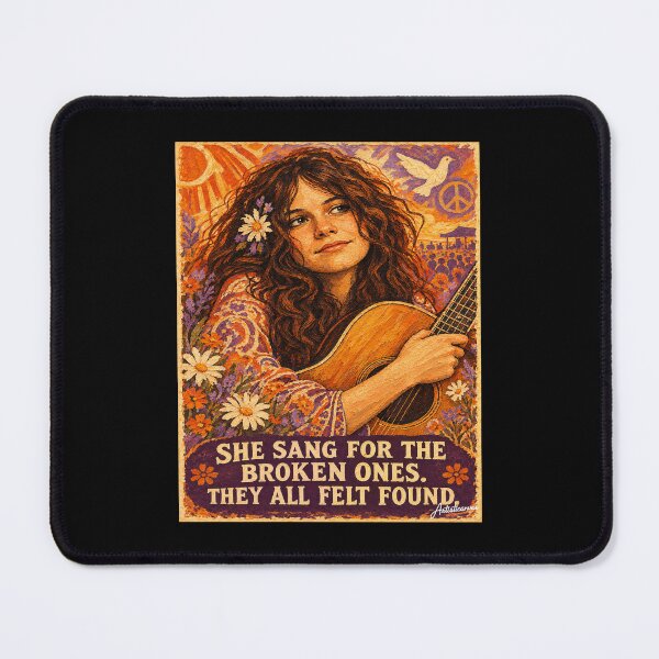 Item preview, Melanie Safka Folk Singer Psychedelic Woodstock Illustration designed and sold by Artisticanvas.