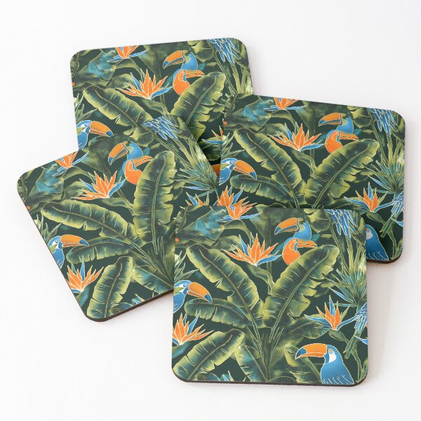 Item preview, Exotic Tropical Foliage Batik Seamless Pattern 08 designed and sold by The Design Asset Station.