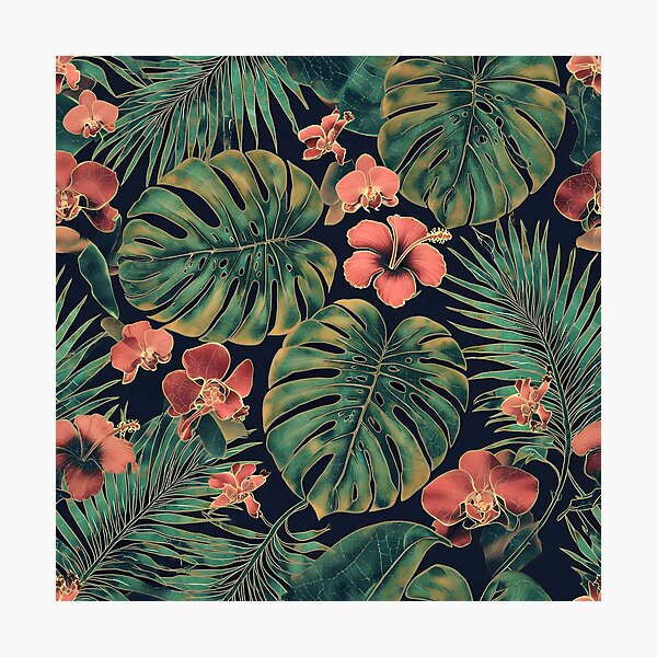 Item preview, Exotic Tropical Foliage Batik Seamless Pattern 10 designed and sold by The Design Asset Station.