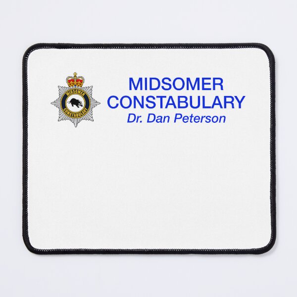Item preview, Midsomer Dr. Dan Peterson (on White) designed and sold by PawsitiveMum3.