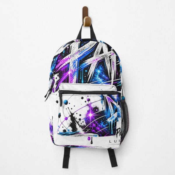 Item preview, Papacito – Neon Graffiti Lettering with Crown | Electric Blue Purple Street Art designed and sold by PickMeLGK.