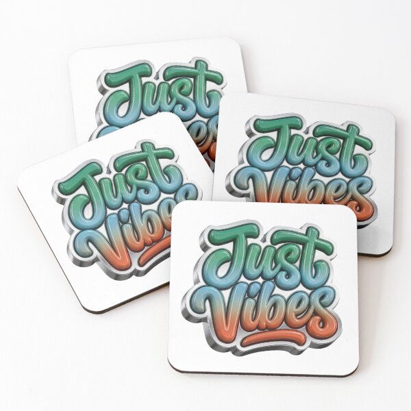 Item preview, Just Vibes- Retro 3D Bubble Lettering Gradient designed and sold by Moma B's.