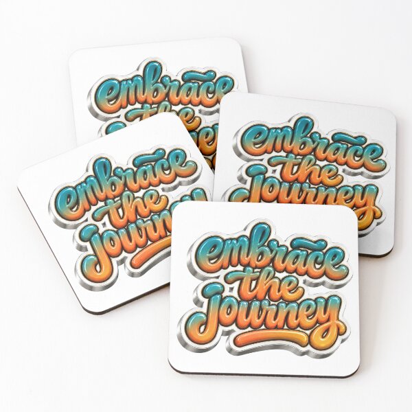 Item preview, Embrace the Journey- Retro 3D Bubble Lettering Gradient designed and sold by Moma B's.