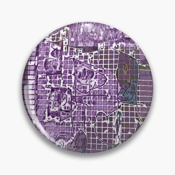 Item preview, Purple Brick Rebellion - Abstract Street Art from child heart designed and sold by TrottersDigiArt.
