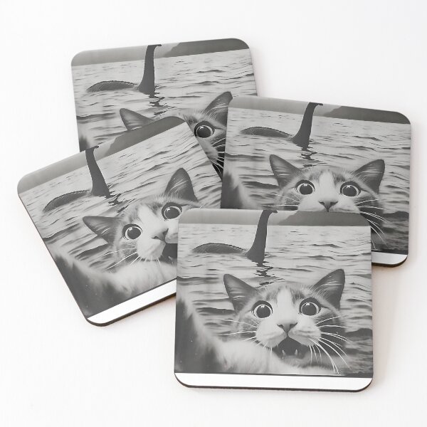 Item preview, Cat Selfie with Loch Ness Monster Funny Cats Men Women Kids designed and sold by PallabRoy009.
