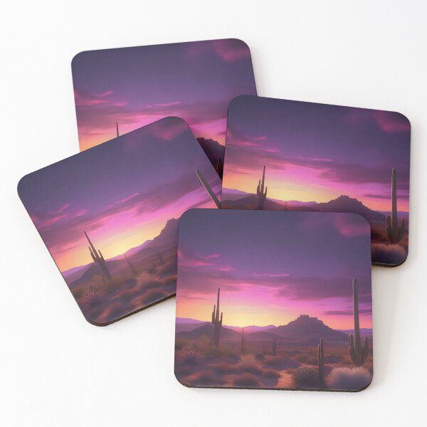 Item preview, Desert Sunset in Purple and Pink designed and sold by tambanow.