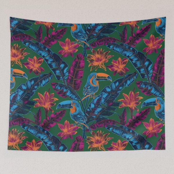 Item preview, Exotic Tropical Foliage Batik Seamless Pattern 18 designed and sold by The Design Asset Station.