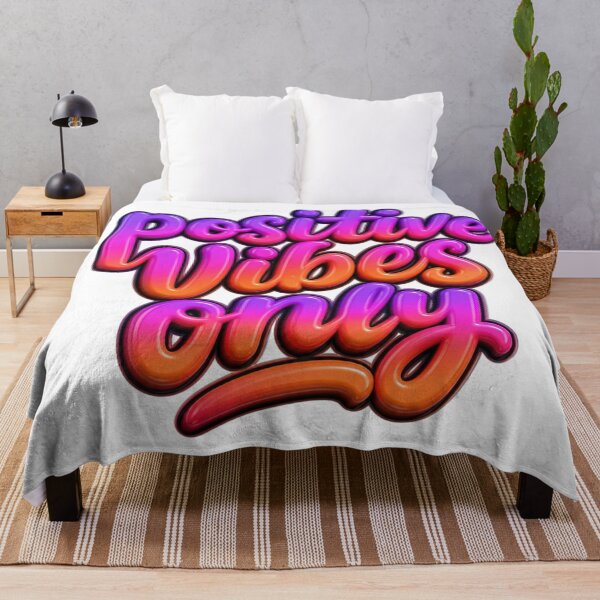 Item preview, Positive Vibes Only Retro Bubble Letters Design designed and sold by Moma B's.