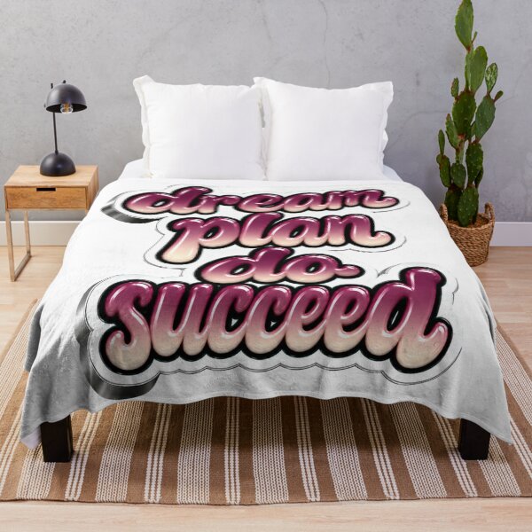 Item preview, Dream Plan Do Succeed Retro 3D Typography designed and sold by Moma B's.