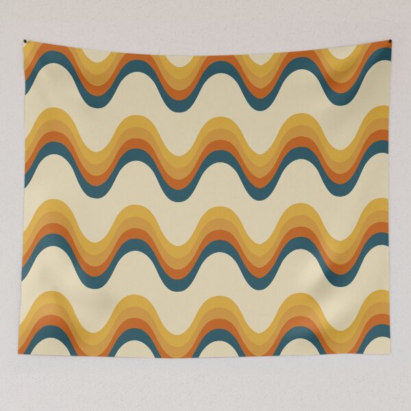 Item preview, Yellow and Blue Retro Waves designed and sold by jehb.creative.