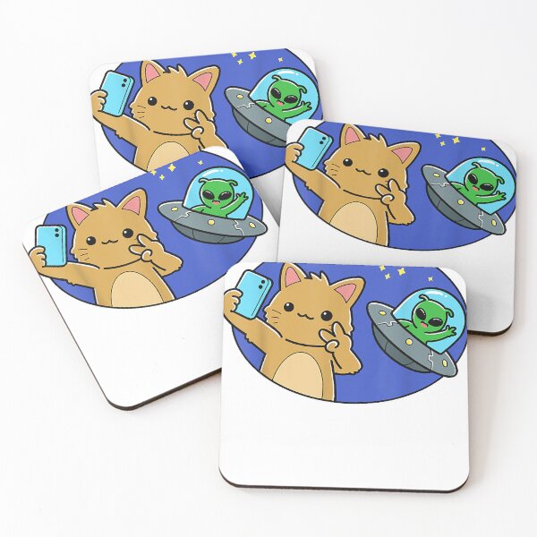 Item preview, Cat Selfie With UFO T-Shirt for Men Women designed and sold by MaikSankts.