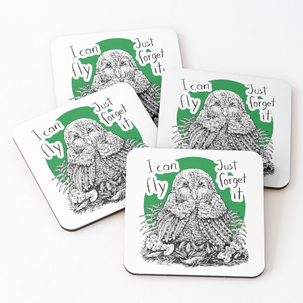 Item preview, A Cute Flightless Kakapo green background designed and sold by Konopikyu.