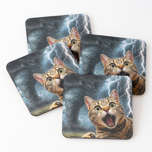 Item preview, Cat Tornado Selfie Meme Weather Meteorologist Storm Chasing designed and sold by MaikSankts.