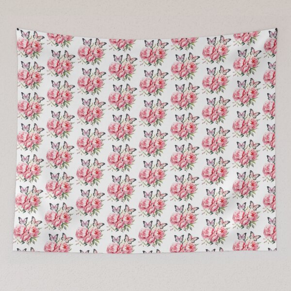 Item preview, Pink Peony Butterfly | Elegant Floral Aesthetic Art designed and sold by Mandayartstudio.