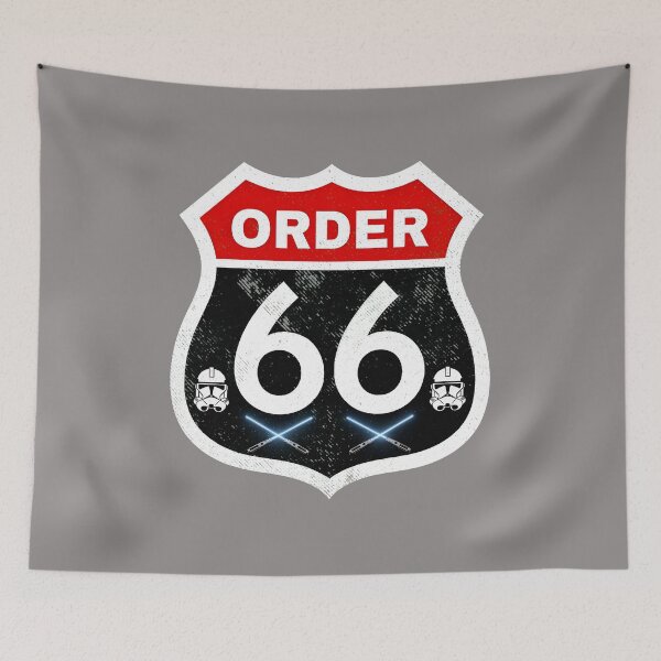 Item preview, Order 66 Highway Sign Distressed Tee-92 designed and sold by BechtMario.