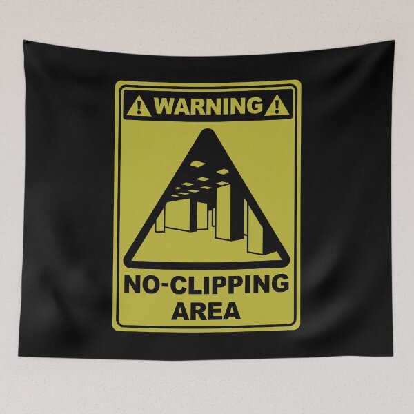 Item preview, Backrooms Warning Sign No Clip Area designed and sold by Power Up Prints.