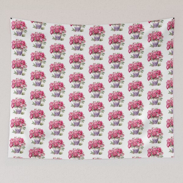 Item preview, Pink Peony Vase | Elegant Floral Aesthetic Art designed and sold by Mandayartstudio.