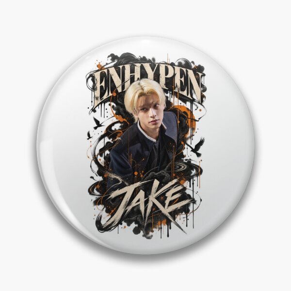 Item preview, ENHYPEN Jake Black Smoke Fiery Orange Portrait designed and sold by Valeree Store.