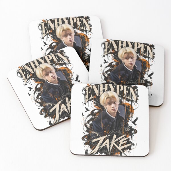Item preview, ENHYPEN Jake Black Smoke Fiery Orange Portrait designed and sold by Valeree Store.