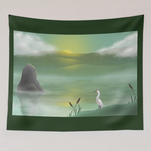 Item preview, Sandhill Crane sunrise designed and sold by EchoSkyArt.