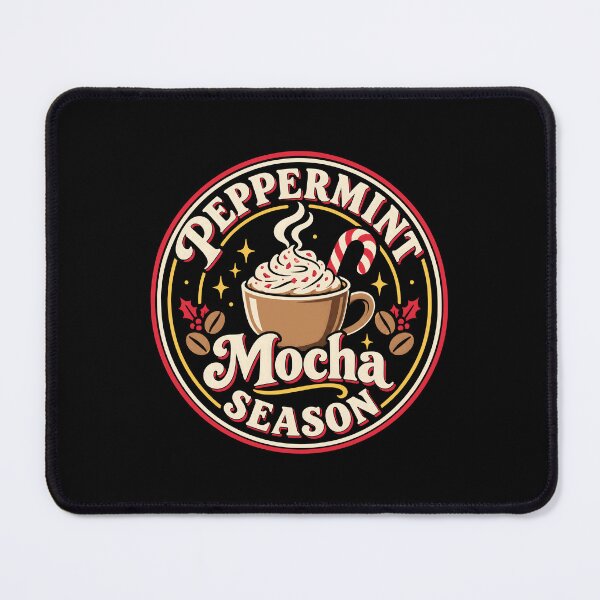 Item preview, Peppermint Mocha Season Vintage Holiday Coffee designed and sold by Uglyandcute.