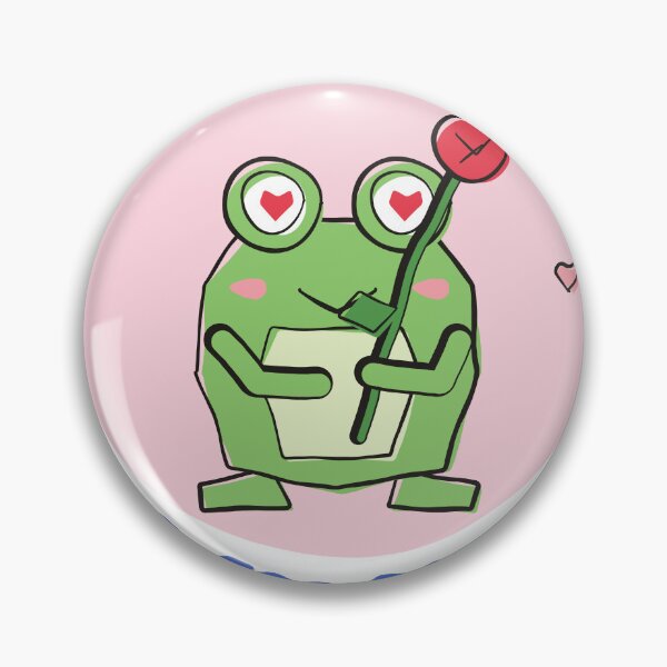 Item preview, Hop-eless Romantic Frog With a Rose designed and sold by somebasic.