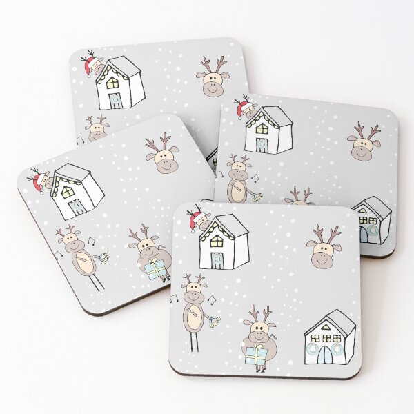 Item preview, Reindeer Delight Christmas in neutrals designed and sold by Quiet Waters Design.