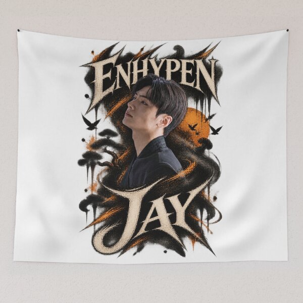 Item preview, Jay ENHYPEN Black Flame Gothic Fantasy Artwork designed and sold by Valeree Store.