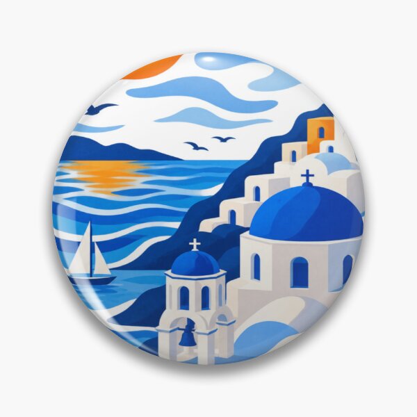 Item preview, Santorini Greece Sunset Landscape designed and sold by adlkh.