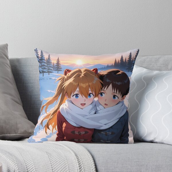 Item preview, Shinji Ikari Evangelion Snowfield Winter Scarf Glow designed and sold by reinazenka.