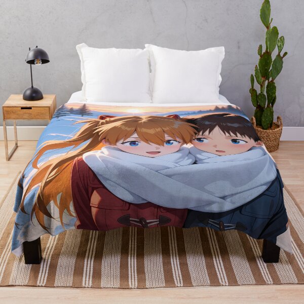 Item preview, Shinji Ikari Evangelion Snowfield Winter Scarf Glow designed and sold by reinazenka.