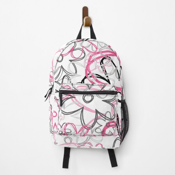 Item preview, Pink and Gray Flower Doodle Pattern designed and sold by Dorothy Callahan.