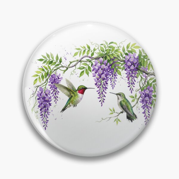 Item preview, Hummingbirds Wisteria Vine designed and sold by Tiffany Roy.