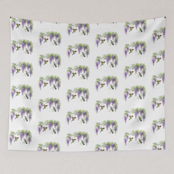 Item preview, Hummingbirds Wisteria Vine designed and sold by Tiffany Roy.