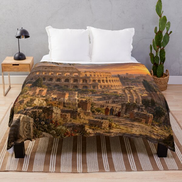 Item preview, Colosseum Rome – Romantic Ancient Ruins Oil Painting Art designed and sold by DoReMiStudio.