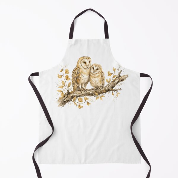 Item preview, Barn Owl Pair Branch designed and sold by Tiffany Roy.