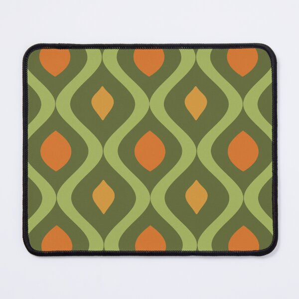Item preview, Retro wavy shapes and waves - Green and Orange designed and sold by jehb.creative.