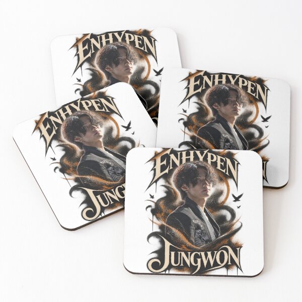 Item preview, ENHYPEN Jungwon Black Smoke Orange Flame Poster designed and sold by Valeree Store.