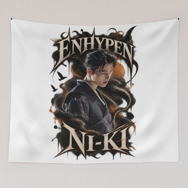 Item preview,  ENHYPEN Ni-Ki Dark Gothic Ink and Ember Portrait designed and sold by Valeree Store.