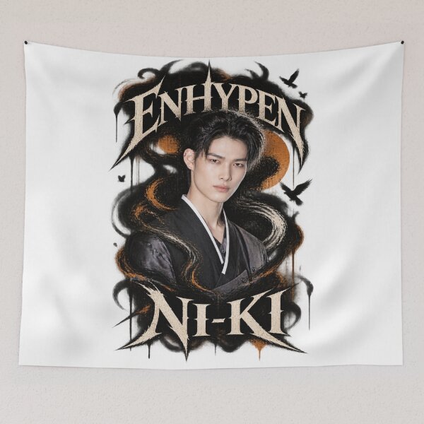 Item preview, Ni-Ki ENHYPEN Black Flame Gothic Fantasy Artwork designed and sold by Valeree Store.