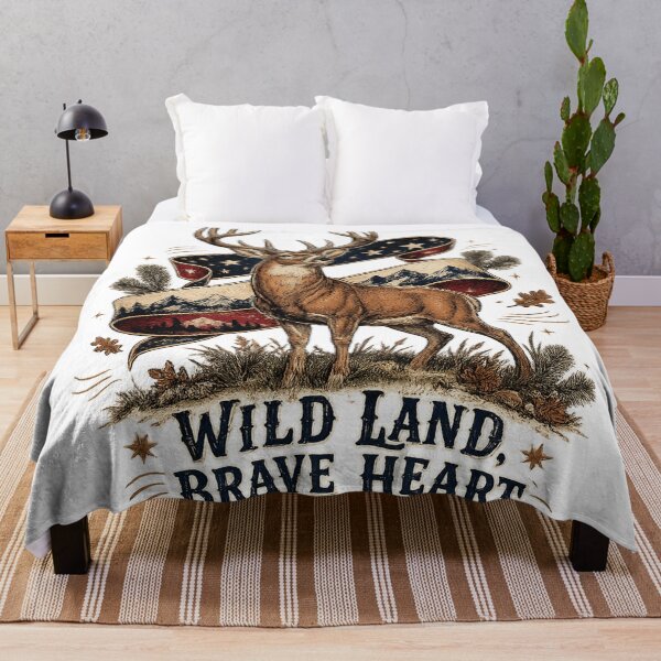 Item preview, Majestic Whitetail Buck Vintage Hunting Wildlife Wild Land Brave Heart Art designed and sold by inkoutninja.