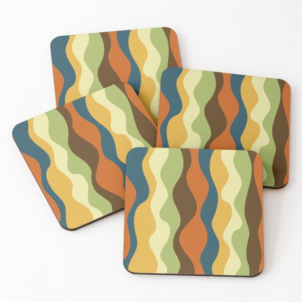 Item preview, Retro Wavy Lava Flow - Orange and Blues designed and sold by jehb.creative.