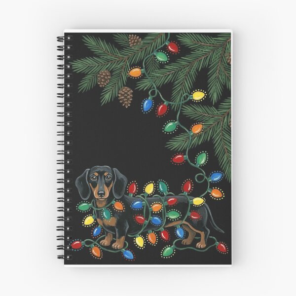 Item preview, Black and Tan Dachshund Tangled in Christmas Lights Classic T-Shirt designed and sold by SAK7.
