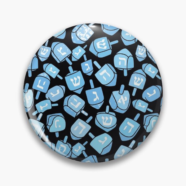 Item preview, Blue Hanukkah Dreidel Doodle Pattern, made by EndlessEmporium Graphic T-Shirt designed and sold by MyAnimations.