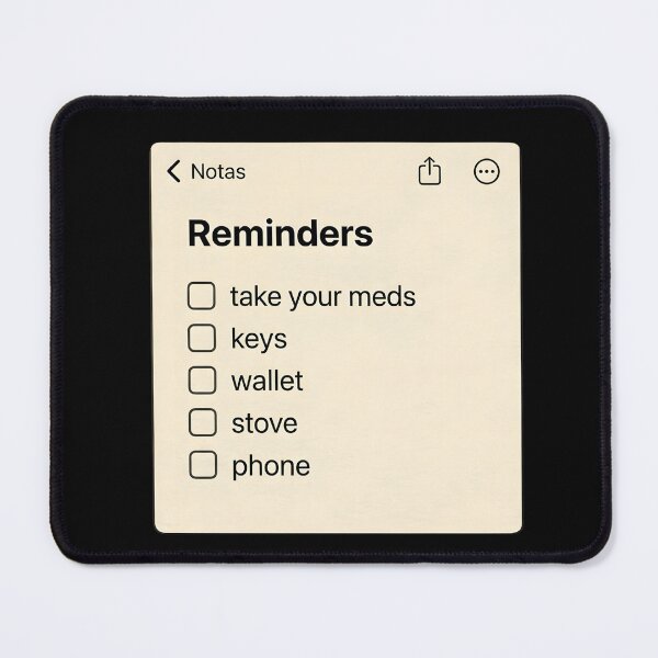 Item preview, ADHD Checklist Take Your Meds Keys Wallet Phone Stove Reminder Note designed and sold by Marti’s Shop Corner.