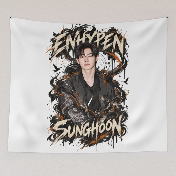 Item preview, Sunghoon ENHYPEN Black Ember Gothic Fantasy Artwork designed and sold by Valeree Store.