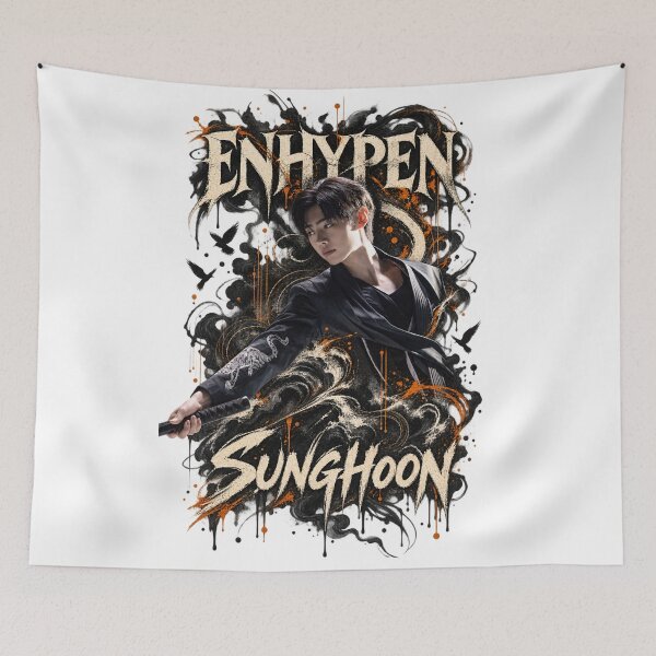 Item preview, Sunghoon ENHYPEN Distressed Gothic Dark Fantasy Art designed and sold by Valeree Store.
