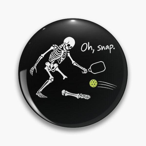 Item preview, Oh Snap Skeleton Playing Pickleball Funny Sports Art designed and sold by Sardine-Food.