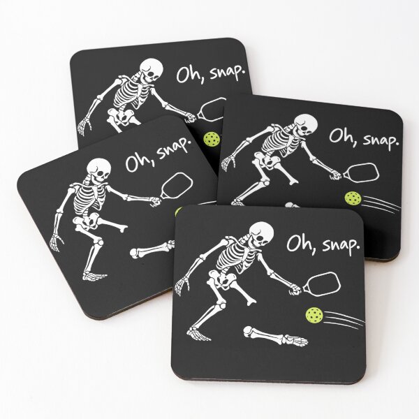 Item preview, Oh Snap Skeleton Playing Pickleball Funny Sports Art designed and sold by Sardine-Food.